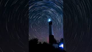 Lighthouse Star Trails Timelapse  Killbear Provincial Park [upl. by Enyawed]