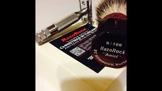 Rasage Traditionnel  RAZOROCK SLAB Xmas in Tuscany Amici [upl. by Bracci]