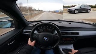 2008 BMW 3 Series Touring E91 320d 177 Hp POV Test Drive DRIVEWAVE1 [upl. by Laurin698]