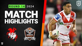 NRL 2024  Dragons v Wests Tigers  Match Highlights [upl. by Annecorinne608]