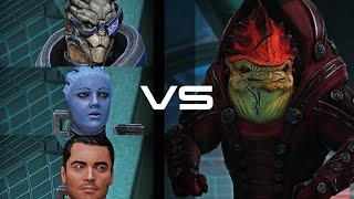 RACHNI  Wrex vs Garrus Liara KaidanMass Effect Legendary Edition 4K60fpsHDR [upl. by Edylc]