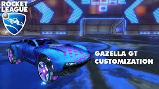 ROCKET LEAGUE  NEW GAZELLA GT CUSTOMISATION OPTIONS AND ENGINE SOUND [upl. by Atived]