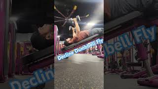 Decline Dumbbell Fly  fully contract the muscles to get 100 results chestworkout planetfitness [upl. by Assir]