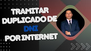 Como soliciticar duplicado de DNI a traves de internet [upl. by Hepsiba]