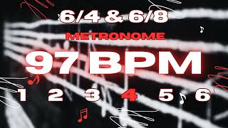 97 BPM  64 amp 68 Metronome [upl. by Supen821]