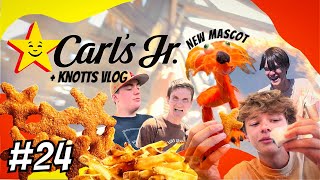 🍟 Carl’s Jr Mukbang NEW MASCOT  Knott’s Vlog  Star Nuggets Fries Ghost Rider and PHINEAS [upl. by Raama946]