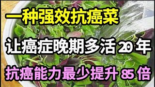 癌症晚期多活30年，一种超强抗癌菜，坚持吃消灭体内癌细胞，抗癌能力最少提升85倍，癌症不再复发【家庭大医生】 [upl. by Moll282]