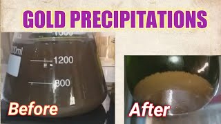 Gold Precipitation Out on Aqua Regia Solution [upl. by Opiak]