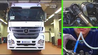 MercedesBenz Actros Abgasnachbehandlungssystem Wie man das Dosiergerät spült [upl. by Herta]