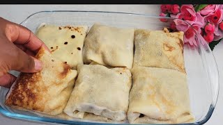 JE FAIS CE DÎNER AVEC DES CRÊPES ET DU POULET ET TOUTE LA FAMILLE EST RAVIE 😋 RECETTE SIMPLE 😋😋 [upl. by Amann]