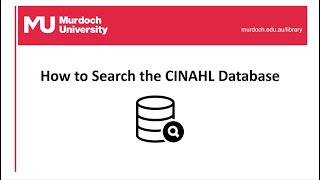 Search skills CINAHL database [upl. by Idihc]