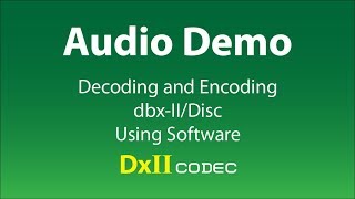 dbxII Software vs Hardware audio demo — Jazz [upl. by Ahsiak]