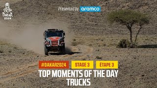 Trucks Top moments  Stage 3  Dakar2024 [upl. by Nennek645]