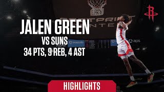 Jalen Green vs Suns 34 Points l 9 Rebounds l 4 Assists 3224 l Houston Rockets [upl. by Micaela]