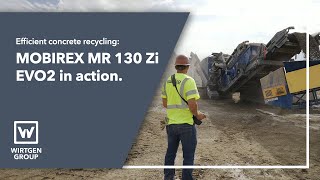 Concrete Recycling at the Highest Level MOBIREX MR 130 Zi EVO2 Impact Crusher in Action [upl. by Atnima]