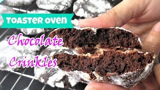 Toaster Oven Chocolate Crinkles I Chocolate Crinkles Without Oven [upl. by Naujd]