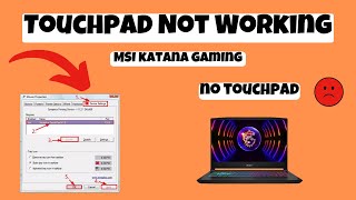 How to Fix MSI katana gaming Touchpad Not Working issue Windows 10 11 [upl. by Katharine]