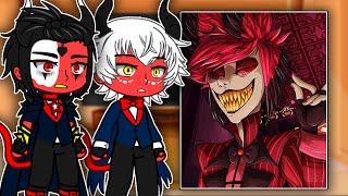 Helluva Boss React To Alastor  Hazbin Hotel  Gacha react [upl. by Ecital]