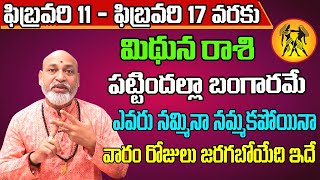 Mithuna Rashi Vaara Phalalu 2024 Mithuna Rasi Weekly Phalalu Telugu 11 February  17 February 2024 [upl. by Quartet]