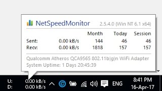 How to Add Internet Speed Meter in Desktop Taskbar Win108187। Setup NetSpeedMonitor in Win 10 [upl. by Alesandrini]