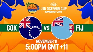 Cook Islands v Fiji  Full Basketball Game  FIBA U15 Womens Oceania Cup 2024 [upl. by Aramal]