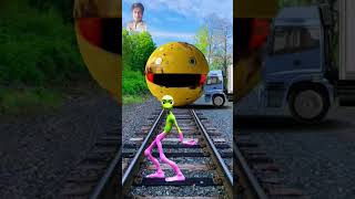 Capman amp Train vs alian dancing amp truck safe VFX funny magic video kids cars [upl. by Clite]