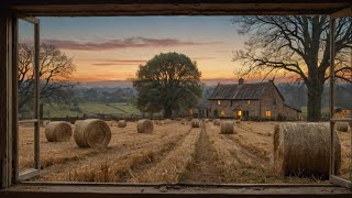 Autumn from the Window  Farming Life Painting  Screensaver  Background  TV Live Wallpaper [upl. by Otrebogad738]