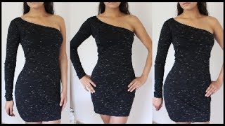 How to Long Sleeve One Shoulder Dress [upl. by Gaves623]