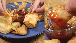 EASY CRAB RANGOONS  CRAB RANGOON PUFF PASTRY BITES [upl. by Airednaxela586]