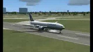 Continental 777200 landing KMIA FSX [upl. by Anitaf]