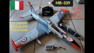 MB339 EDF 50 mm RCJET  esordio nel forte vento [upl. by Etam130]