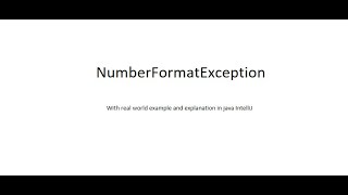 NumberFormatException Explained [upl. by Palgrave]