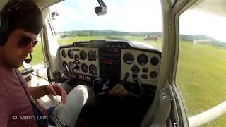 Reichelsheim to Gelnhausen EDFG Cessna 150 Rotax Cockpit [upl. by Annahavas]