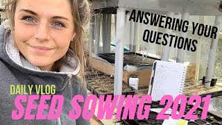 FLOWER SEED SOWING FEBRUARY DAILY VLOG 2  Sowing Snapdragons Larkspur Amaranthus daucus etc [upl. by Yentiw966]