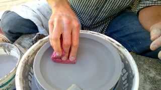 Easy Way to Throw a Plate on the Pottery Wheel [upl. by Nednarb]