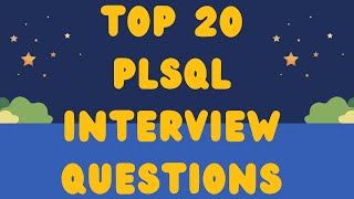 PLSQL Interview Questions and Answers  Top 20 PLSQL Interview Questions [upl. by Irena]