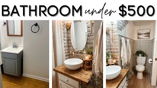 BATHROOM REMODEL UNDER 500 [upl. by Casimire]