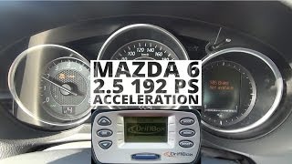 Mazda 6 25 192 PS  acceleration 0100 kmh [upl. by Roxi]