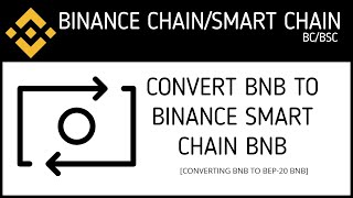 How to Convert BNB to Binance Smart Chain Without a Bridge [upl. by Nus642]