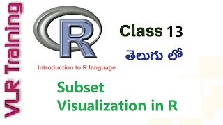 Subset Visualization in R Language in Telugu  Subsets in R  VLR Training Class  13 [upl. by Ching644]