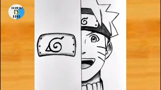 How to draw Naruto with guidelines  cartoon club how to draw sketch anime naruto [upl. by Meerak701]