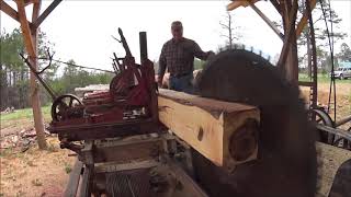 1964 Frick 0 Sawmill Milling Sweetgum and Southern Pine [upl. by Weed]