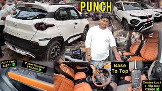 Tata Punch Pure Base to Top Modified 🔥 Punch Pure Modification with Price 🔥 [upl. by Checani211]