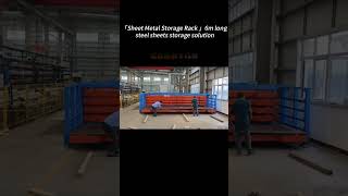 Sheet metal storage rack  6m long steel sheets storag solution industrialstorageracks [upl. by Atined561]