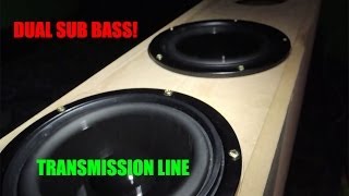 Transmission Line Subwoofer Dual W170S Visaton [upl. by Aitas]