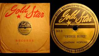 LIGHTNIN HOPKINS old woman blues  untrue blues GOLD STAR [upl. by Orion]