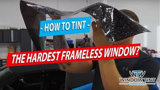 Tinting A Complex Frameless Door Window  2019 Corvette Z06 Convertible  How To [upl. by Osrick489]