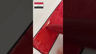 Drawing Iraq♥️🤍🖤 art drawing satisfying asmr flags artandcraftiraq [upl. by Radman]