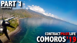 Pilot Flying in the COMOROS  Island Hopping Contract Pilot Life  Part 1 4K [upl. by Aanas89]