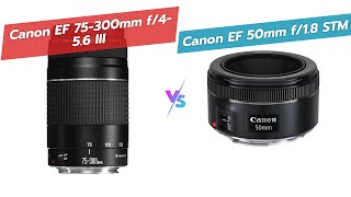 📷 Canon Lens Showdown 75300mm vs 50mm 🤔 [upl. by Tymothy]